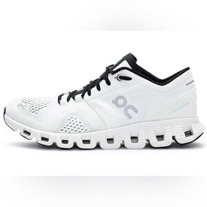 On Cloud Running Black and White Athletic Shoes